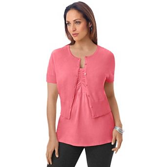 Jessica London Women's Plus Size Jewel-neck Shrug