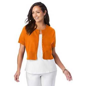 Jessica London Women's Plus Size Jewel-neck Shrug