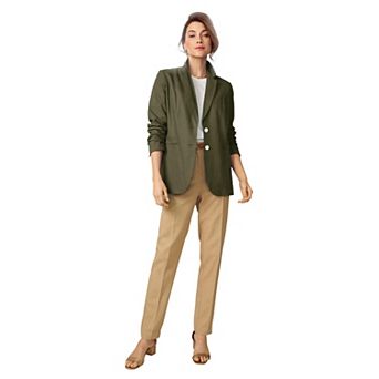 Jessica London Women's Plus Size Linen Blazer