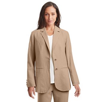 Jessica London Women's Plus Size Linen Blazer