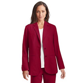 Jessica London Women's Plus Size Linen Blazer