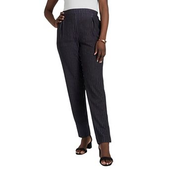 Jessica London Women's Plus Size Stretch Knit Crepe Straight Leg Pants