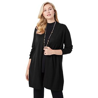 Jessica London Women's Plus Size Fine Gauge Cardigan Topper