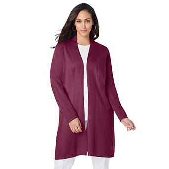 Jessica London Women's Plus Size Fine Gauge Cardigan Topper