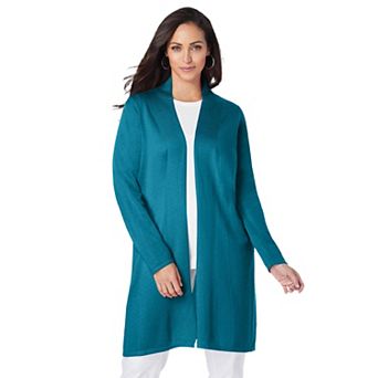 Jessica London Women's Plus Size Fine Gauge Cardigan Topper