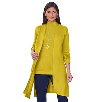 Jessica London Women's Plus Size Fine Gauge Cardigan Topper