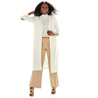 Jessica London Women's Plus Size Fine Gauge Cardigan Topper