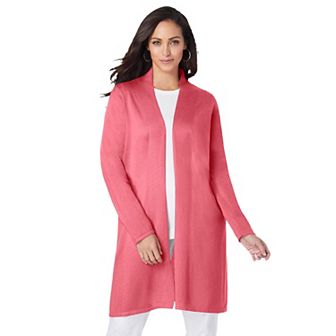 Jessica London Women's Plus Size Fine Gauge Cardigan Topper