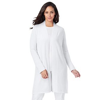 Jessica London Women's Plus Size Fine Gauge Cardigan Topper