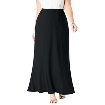 Jessica London Women's Plus Size Stretch Knit Maxi Skirt