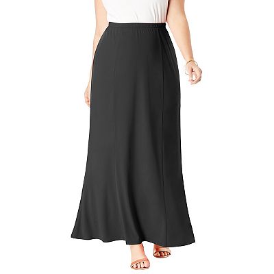 Jessica London Women s Plus Size Stretch Knit Maxi Skirt