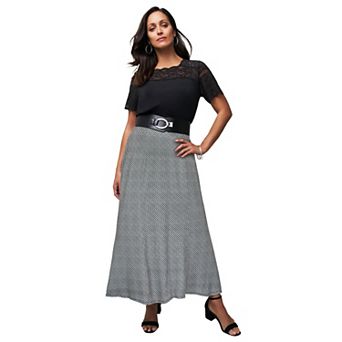 Jessica London Women's Plus Size Stretch Knit Maxi Skirt