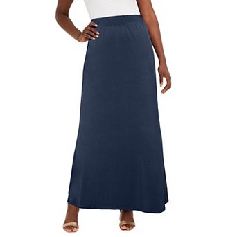 Jessica London Women's Plus Size Stretch Knit Maxi Skirt