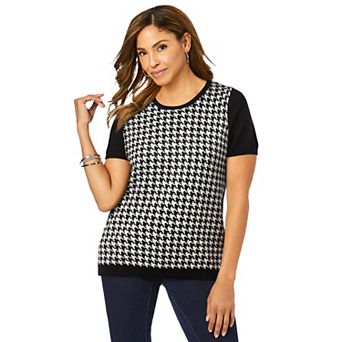 Jessica London Women's Plus Size Fine Gauge Crewneck Shell