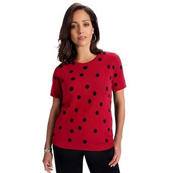 Jessica London Women's Plus Size Fine Gauge Crewneck Knit Shell