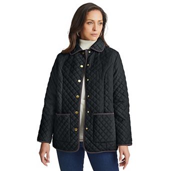 Jessica London Women's Plus Size Snap-Front Quilted Coat
