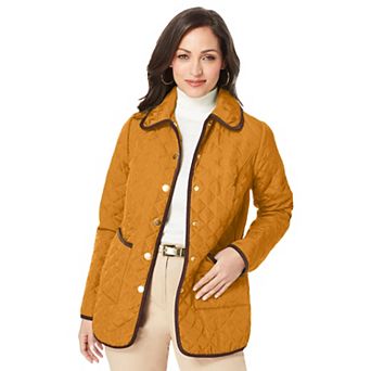 Jessica London Women's Plus Size Snap-front Quilted Coat