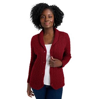 Jessica London Women's Plus Size Cable Blazer Sweater