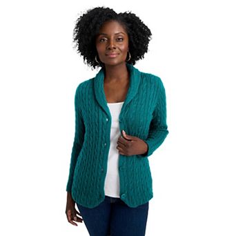 Jessica London Women's Plus Size Cable Blazer Sweater