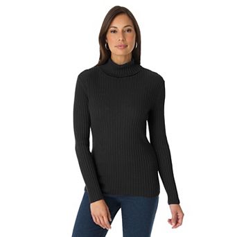Jessica London Women's Plus Size Ribbed Cotton Turtleneck Sweater