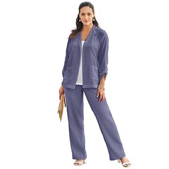 Jessica London Women's Plus Size Gauze Blazer