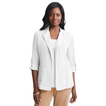 Jessica London Women's Plus Size Gauze Blazer
