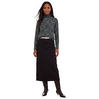 Jessica London Women's Plus Size Long Sleeve Mockneck Tee