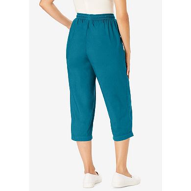 Woman Within Plus Size Boardwalk Capri