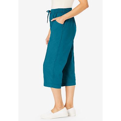 Woman Within Plus Size Boardwalk Capri