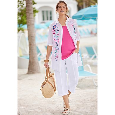 Woman Within Plus Size Boardwalk Capri