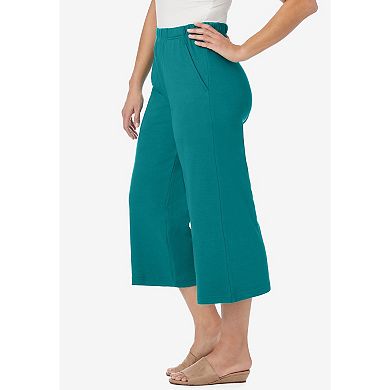 Jessica London Women's Plus Size Soft Ease Wide Crop