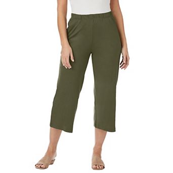 Jessica London Women's Plus Size Soft Ease Wide Crop