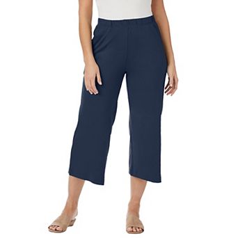 Jessica London Women's Plus Size Soft Ease Wide Crop