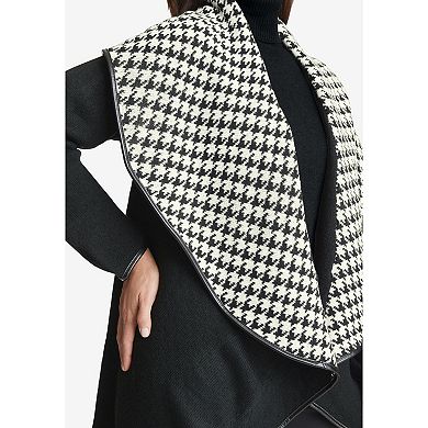 Jessica London Women's Plus Size Faux Leather-Trim Sweater