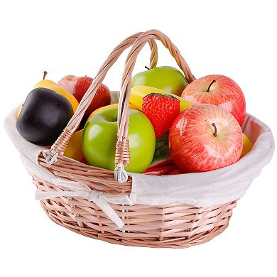 Set of 3 Wicker Picnic Basket with Drop-Down Handles - Perfect as Gift basket for all Occasions