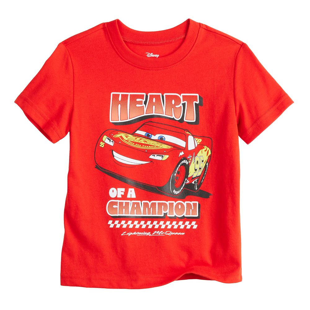 ★Urbandtype.★ McQueen graphic t-shirt charcoal UBEUTS014CH Disney Cars - Lightning McQueen Speed Shop - Men's Short
