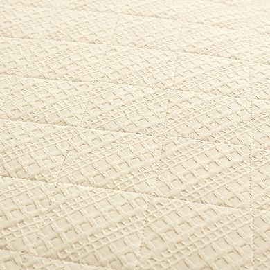 Lush Decor Haniya Solid Waffle Woven Cotton Textured Quilt Set