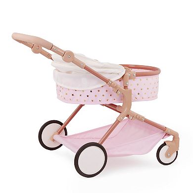Battat LullaBaby Double Doll Stroller Pink Carriage