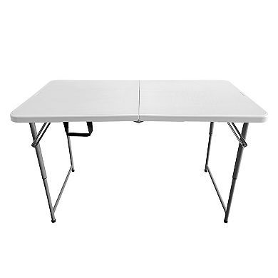 Techni Home 4-ft. Granite White Adjustable Height Folding Table