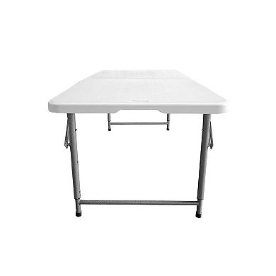 Techni Home 4-ft. Granite White Adjustable Height Folding Table