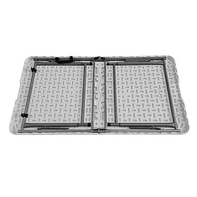 Techni Home 4-ft. Granite White Adjustable Height Folding Table