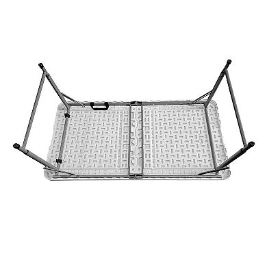 Techni Home 4-ft. Granite White Adjustable Height Folding Table