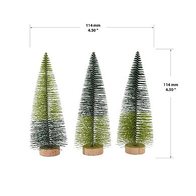 3-pc. Ombre Bottle Brush Tree Set