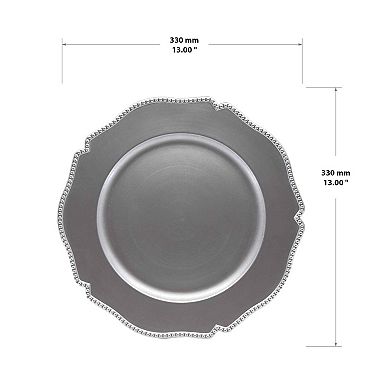 Rounded Bead Trim Pattern Charger Plate