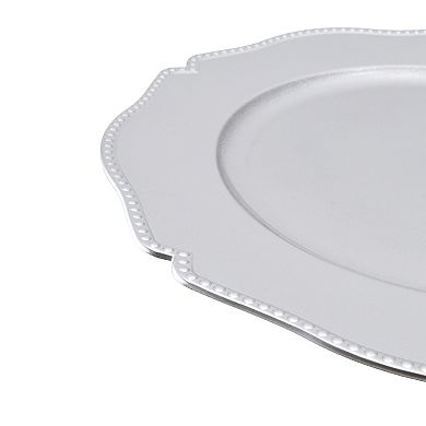 Rounded Bead Trim Pattern Charger Plate