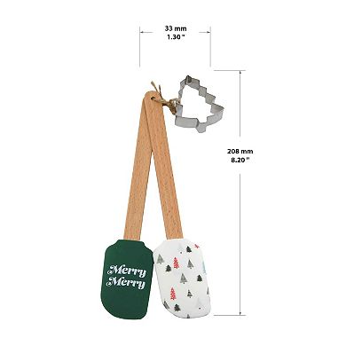 3-pc. Holiday Spatula & Cookie Cutter Set