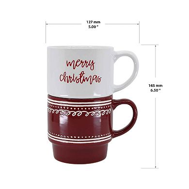 Holiday Stacking Mugs 2-pc. Set