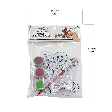 8-pc. Paint Your Own Suncatcher Gingerbread Man Set