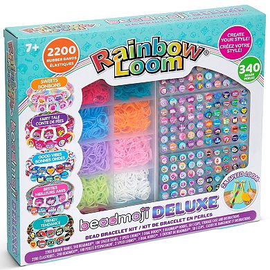 Rainbow Loom Beadmoji Deluxe DIY Rubber Band & Bead Bracelet Kit