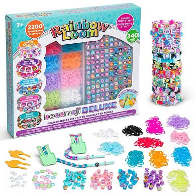 Rainbow Loom Beadmoji Deluxe DIY Rubber Band & Bead Bracelet Kit